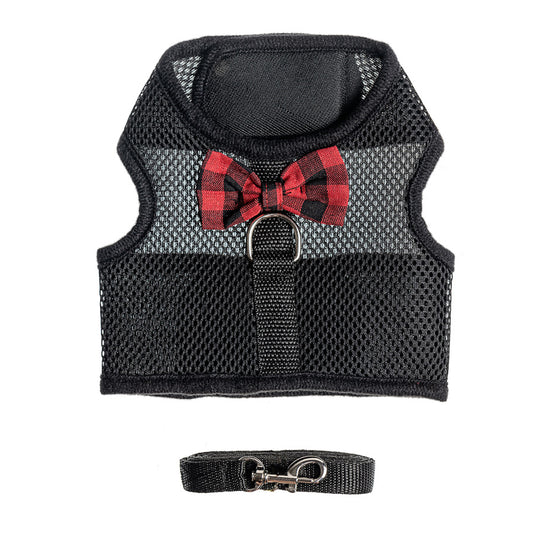 Leash with checkered bow variant "L"