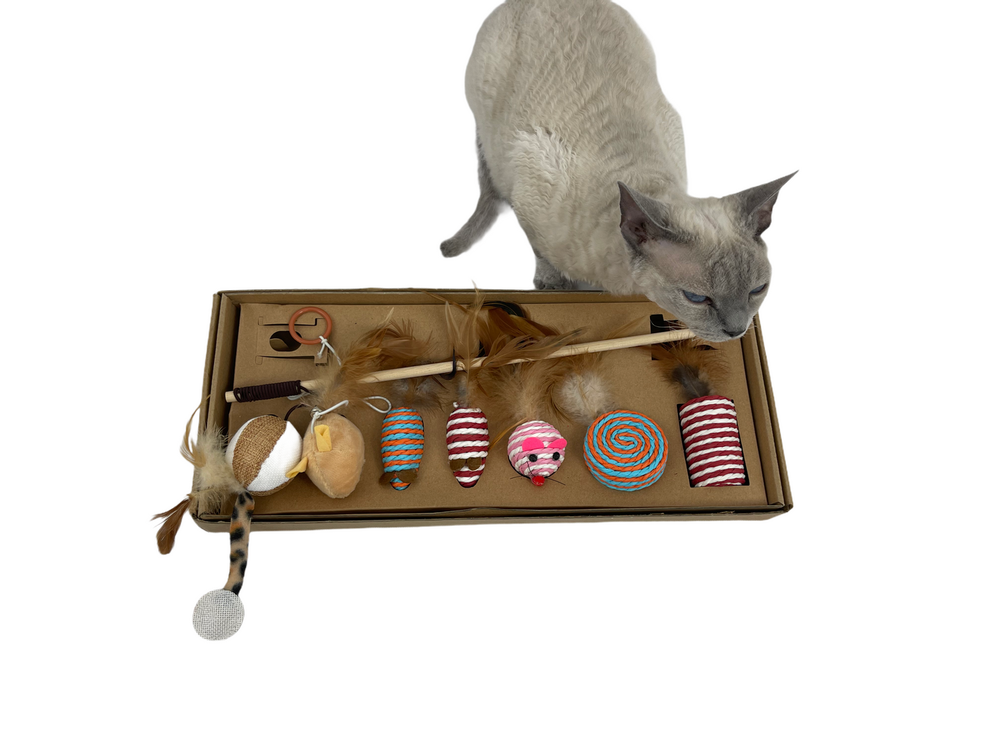 Set of toys made of natural materials