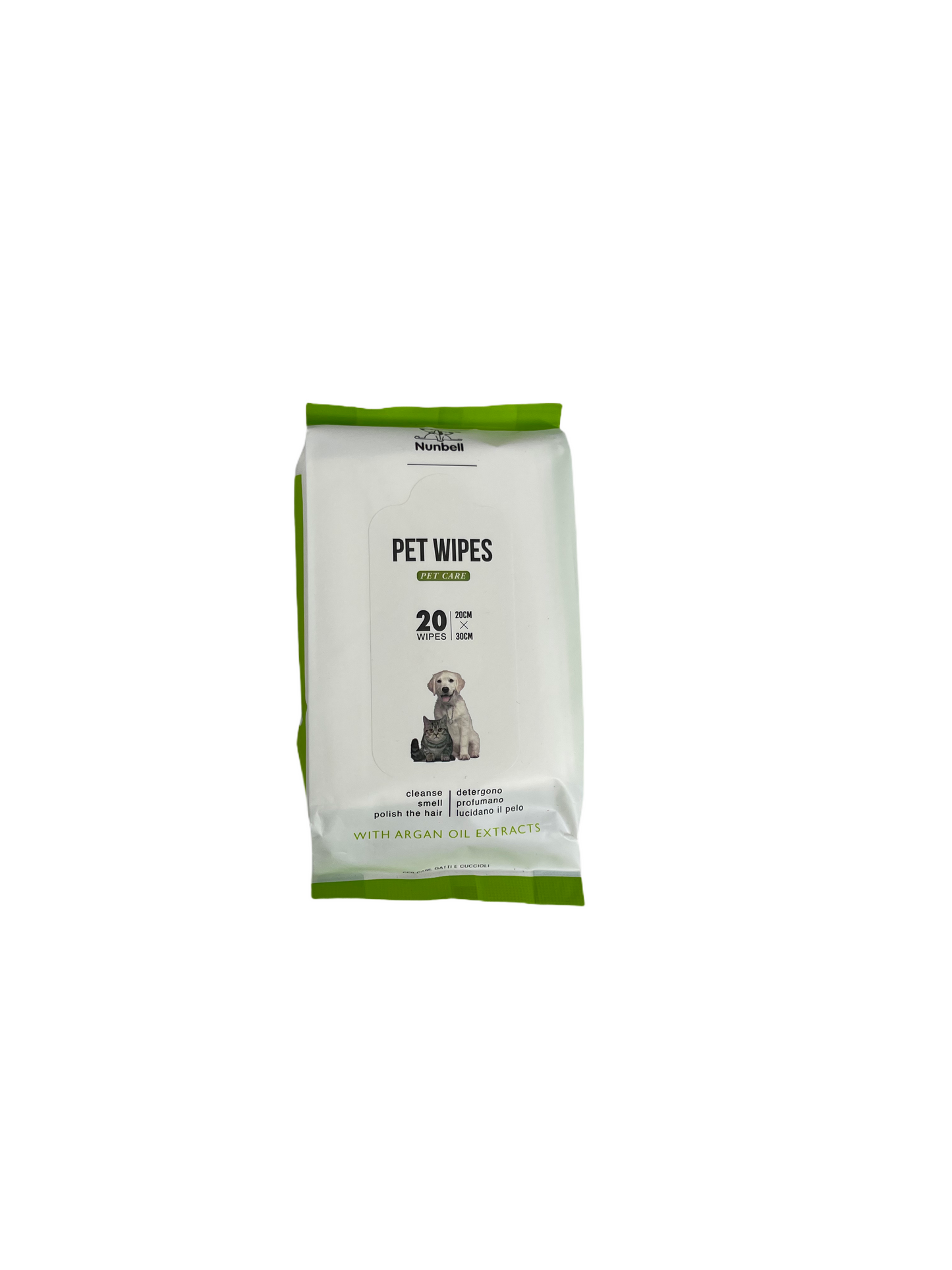 Moist wipes for paws