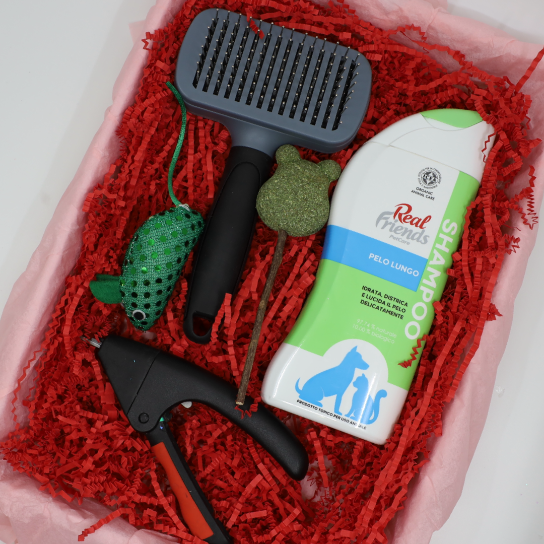 Vánoční dárková sada - Kočičí – pro dlouhosrsté